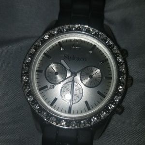 Style&co. Black rhinestone Watch